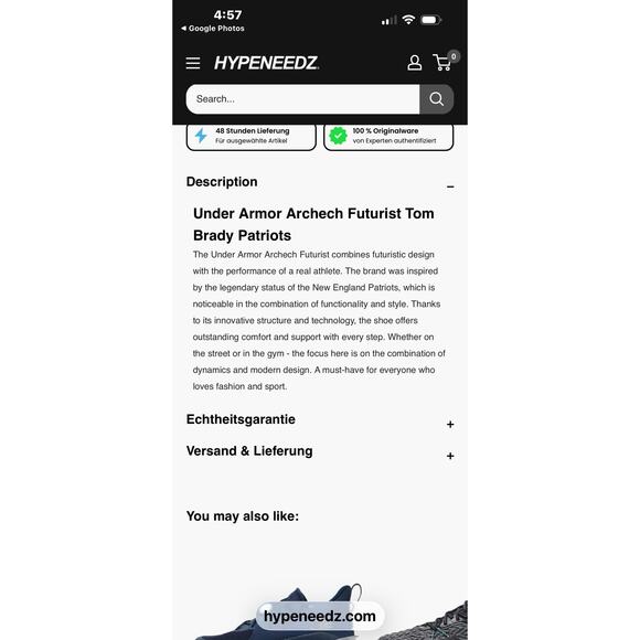 Under Armour Men's Architech Futurist Tom Brady Patriots Sneaker 9.5 NWB Sample - Picture 6 of 13